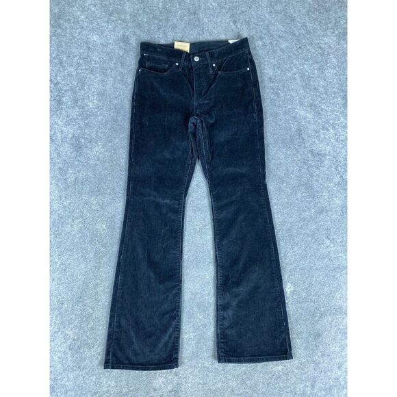 Levis 315‎ Pants Womens 28x30 Black Shaping Bootcut  Corduroy Pants Irregular - Picture 1 of 15